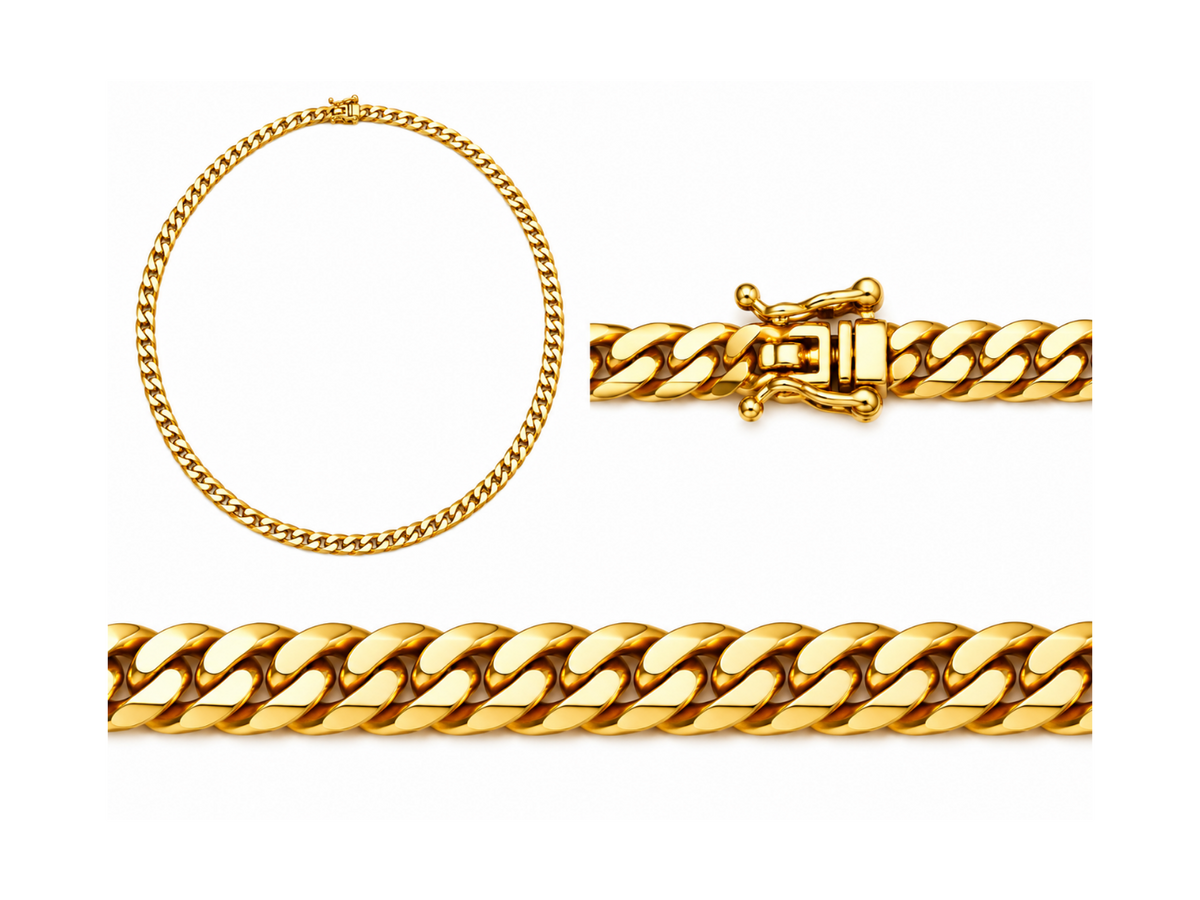 14K Yellow Gold Cuban Link Chain – 23" – 3.45 mm – 28.15 g