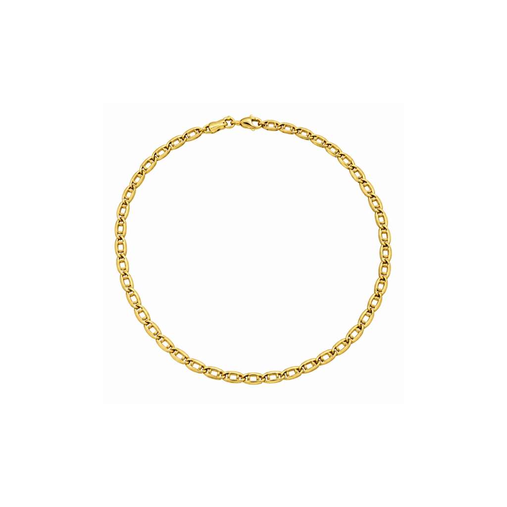 14K Yellow Gold Mariner Link Chain – 22.5"
