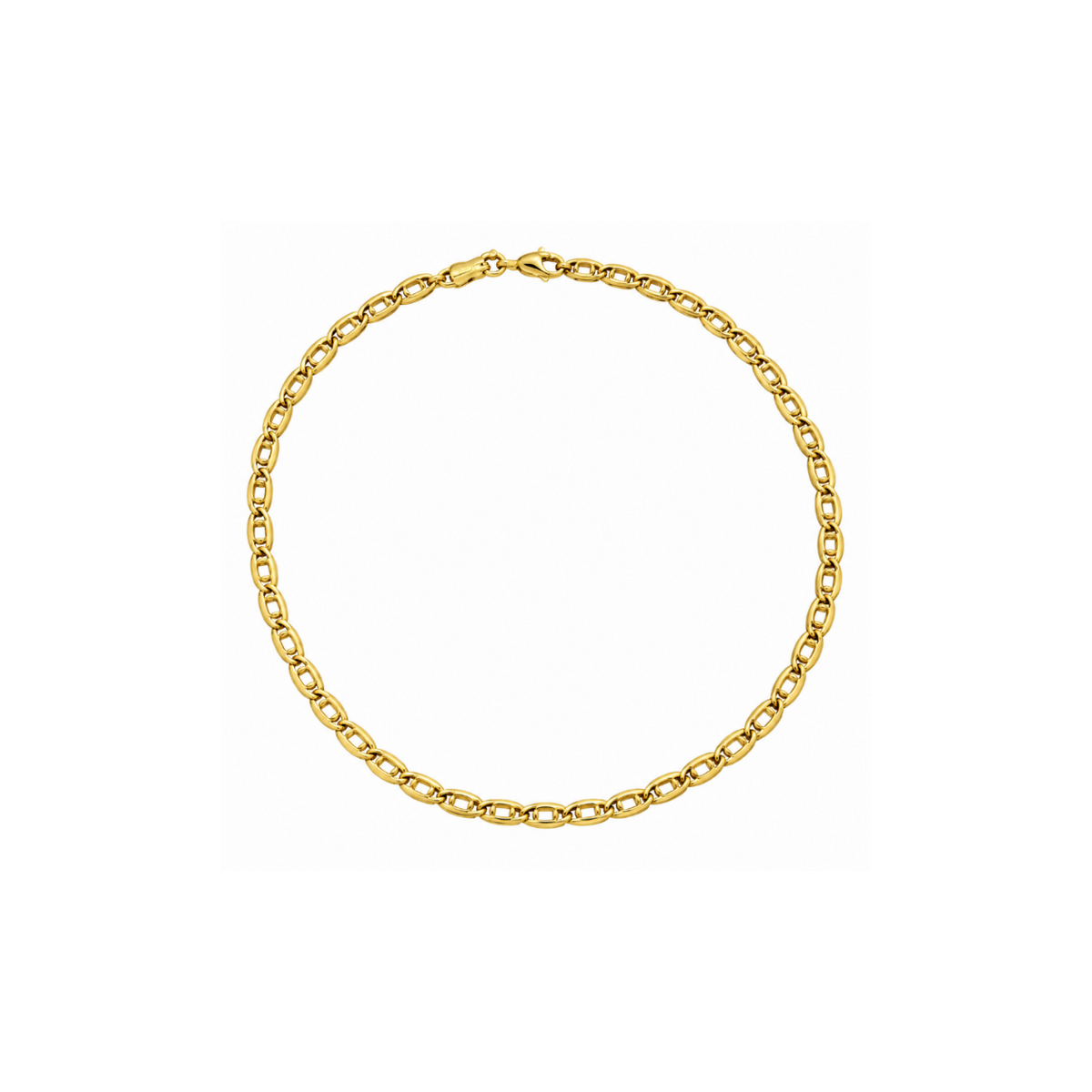 14K Yellow Gold Mariner Link Chain – 22.5"
