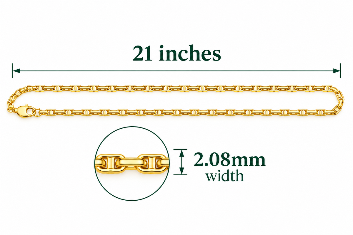 14K Yellow Gold Necklace – 21