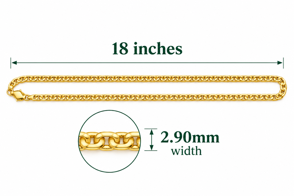 14K Gold Mariner Necklace – 18