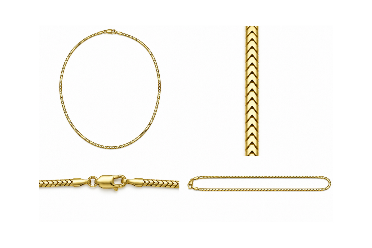 14K Yellow Gold Clover Necklace