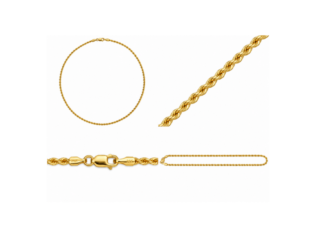 14K Yellow Gold Rope Chain
