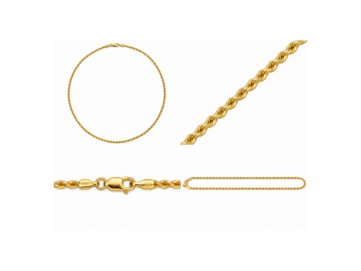 14K Yellow Gold Rope Chain