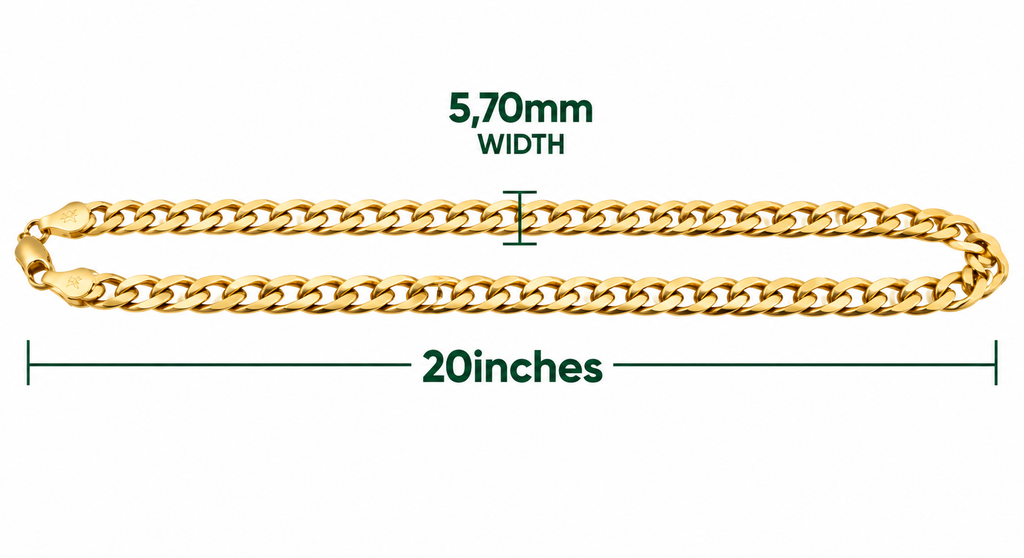 14K Yellow Gold Cuban Link Chain – 17.2 Grams