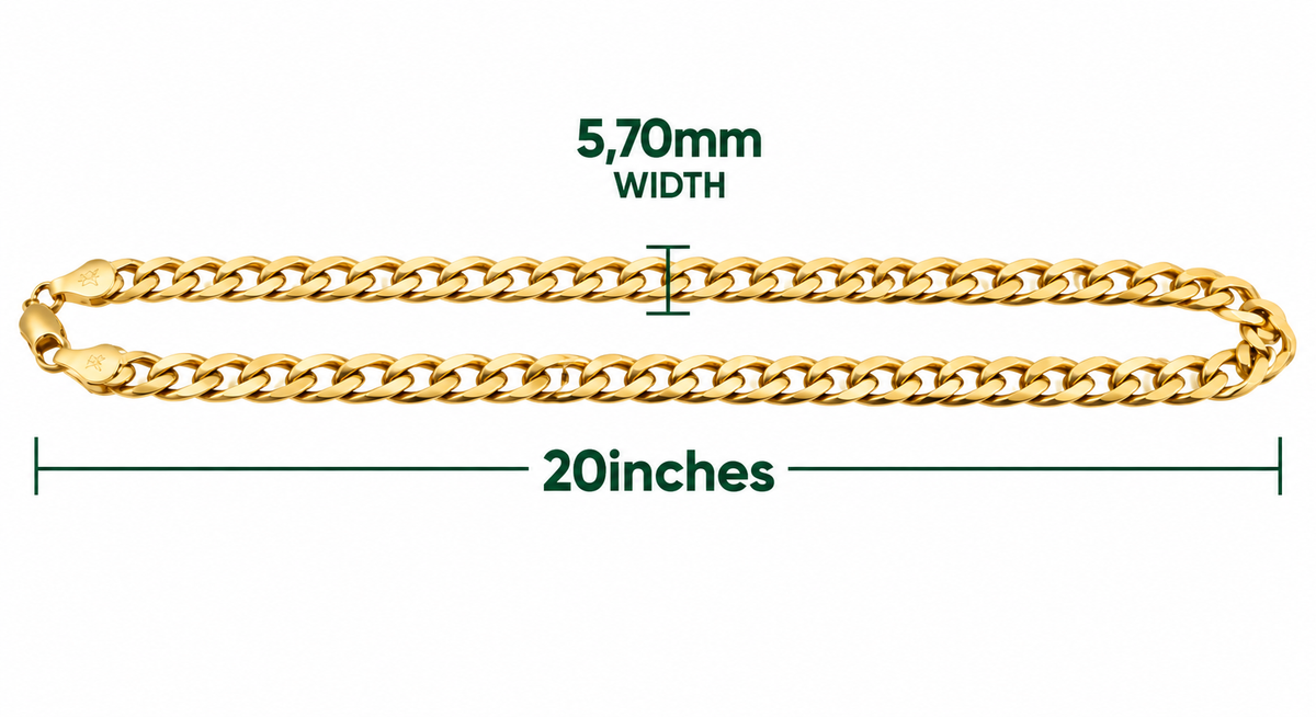 14K Yellow Gold Cuban Link Chain – 17.2 Grams
