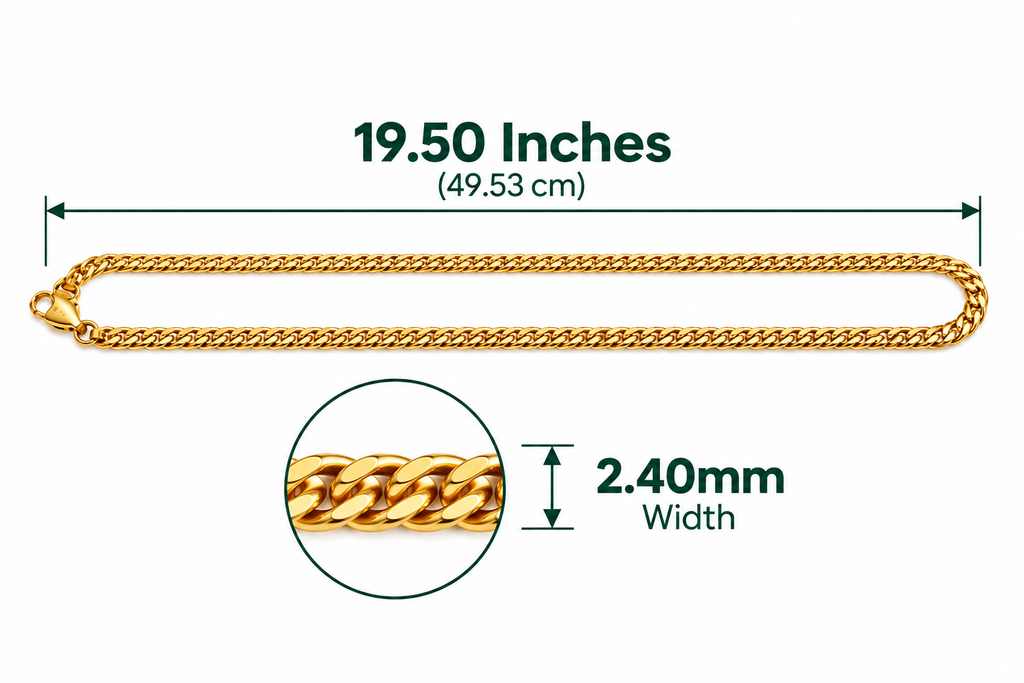 14K Yellow Gold Chain – 19.5" – 2.40 mm – 9.80 g