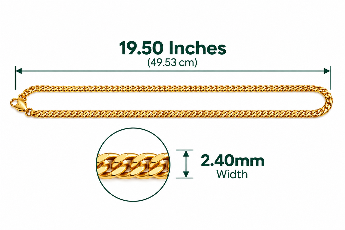 14K Yellow Gold Chain – 19.5" – 2.40 mm – 9.80 g