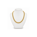 14K Yellow Gold Cuban Link Chain with Zirconia Clasp – 20