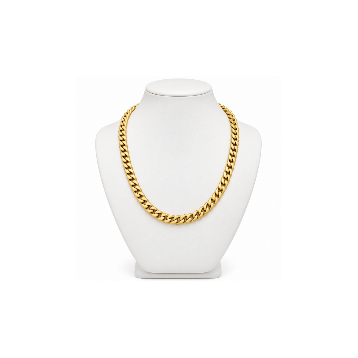 14K Yellow Gold Cuban Link Chain with Zirconia Clasp – 20