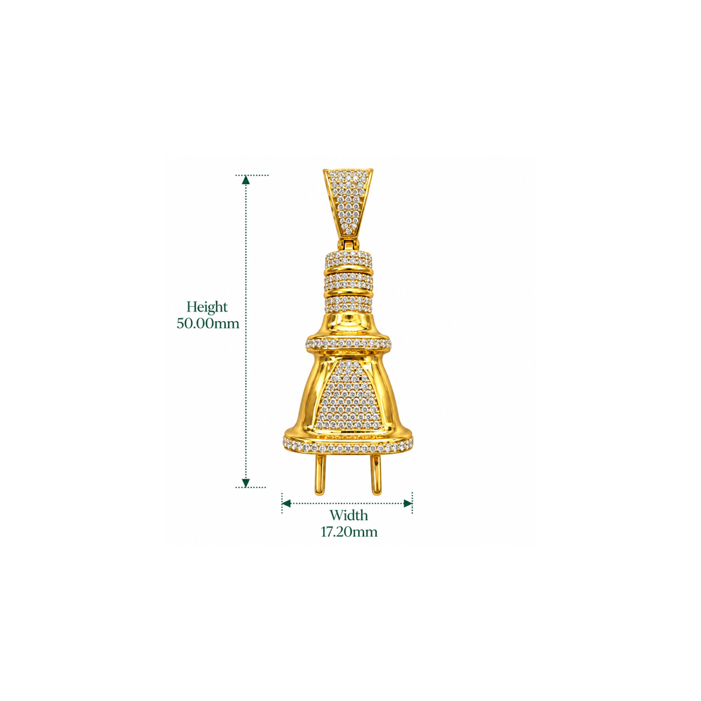 10K Yellow Gold Diamond Pendant