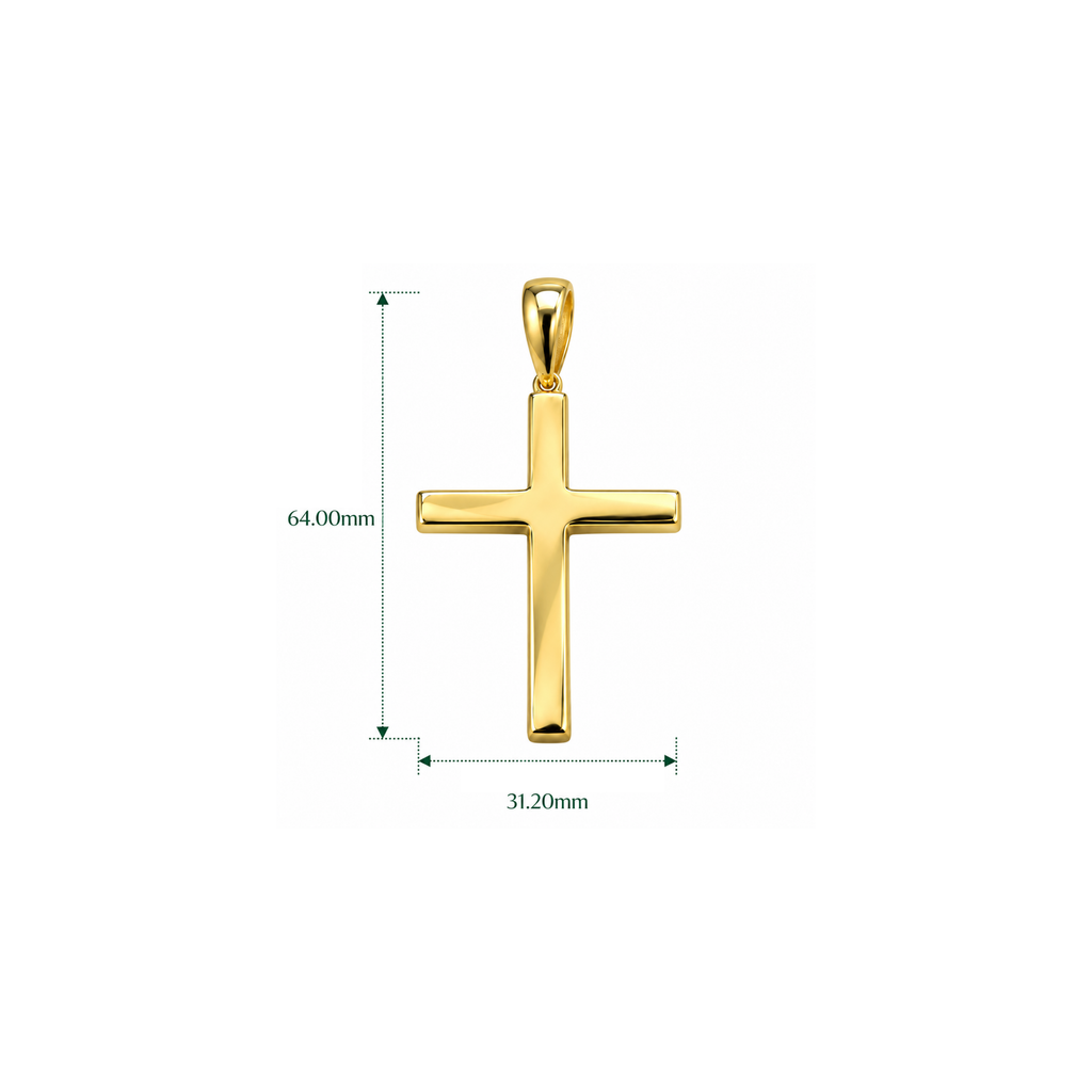 14K Yellow Gold Cross Pendant