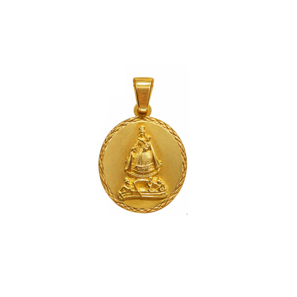 14K Yellow Gold Virgen de la Caridad Pendant