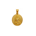 14K Yellow Gold Virgen de la Caridad Pendant