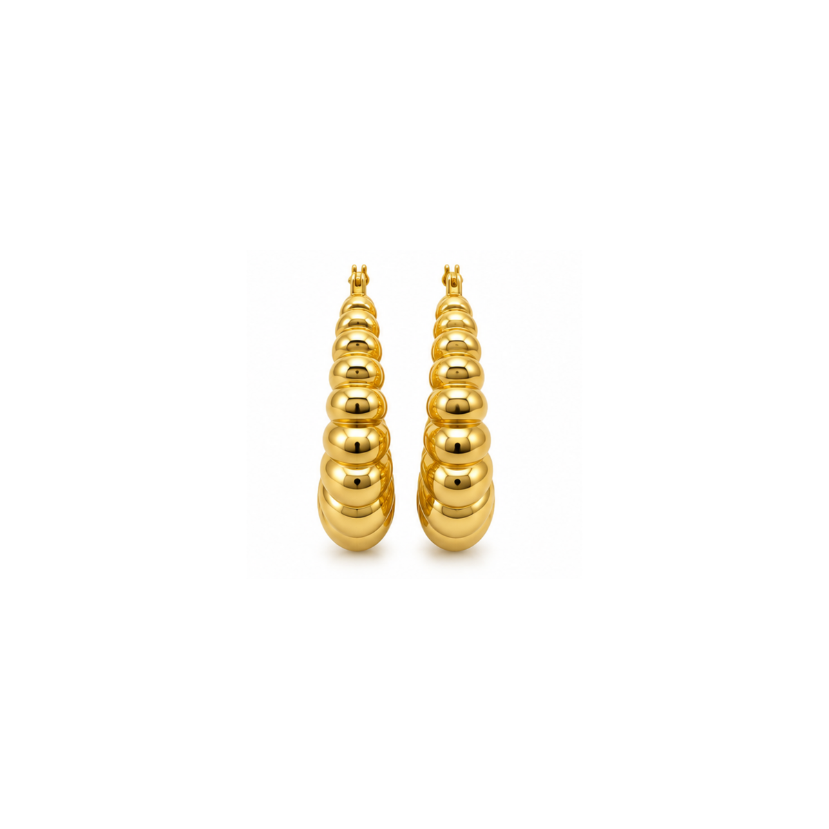 14K Yellow Gold Statement Hoop Earrings – 45mm