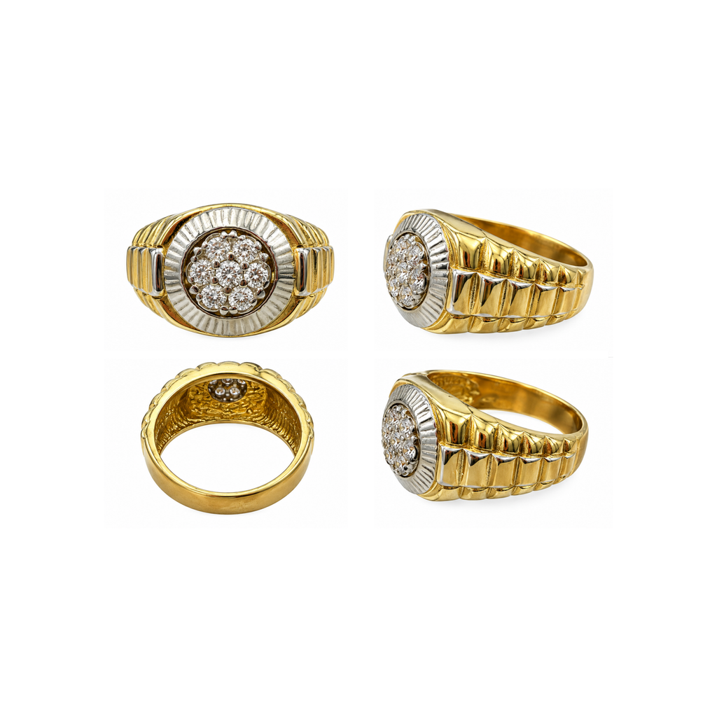 14K Gold Men’s Ring with Cubic Zirconia