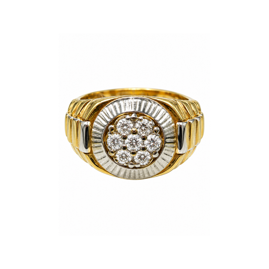 14K Gold Men’s Ring with Cubic Zirconia