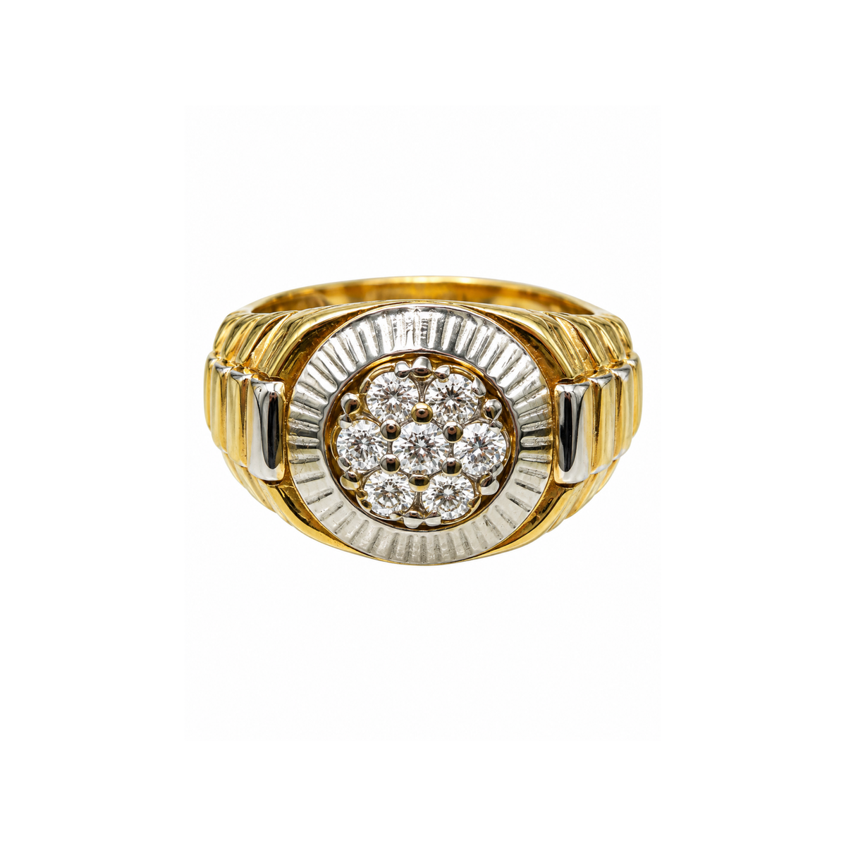 14K Gold Men’s Ring with Cubic Zirconia