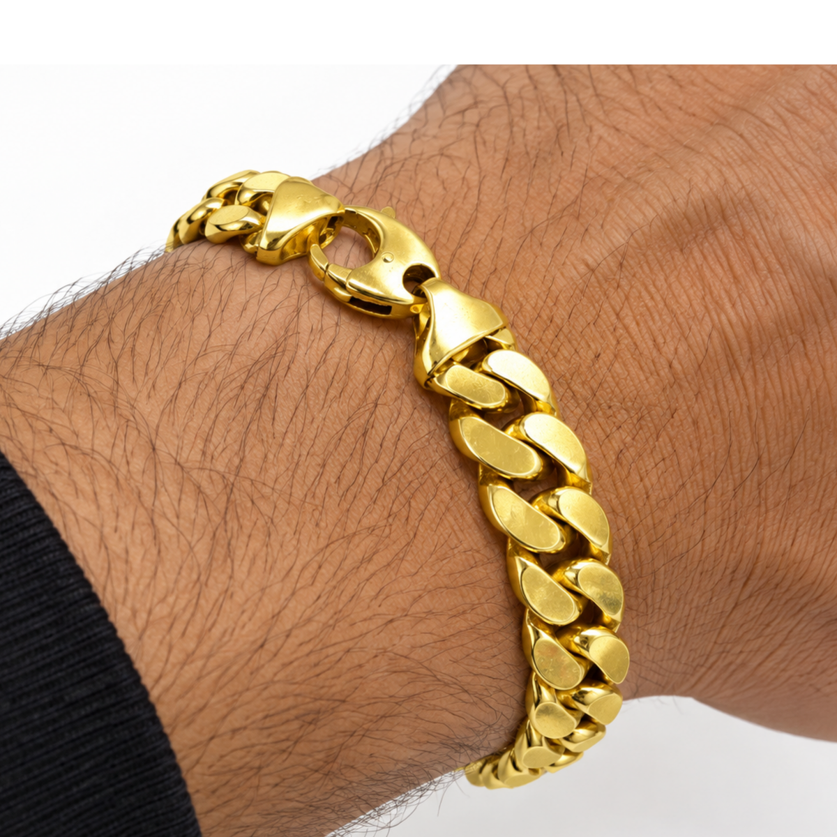 14K Yellow Gold Statement Link Bracelet