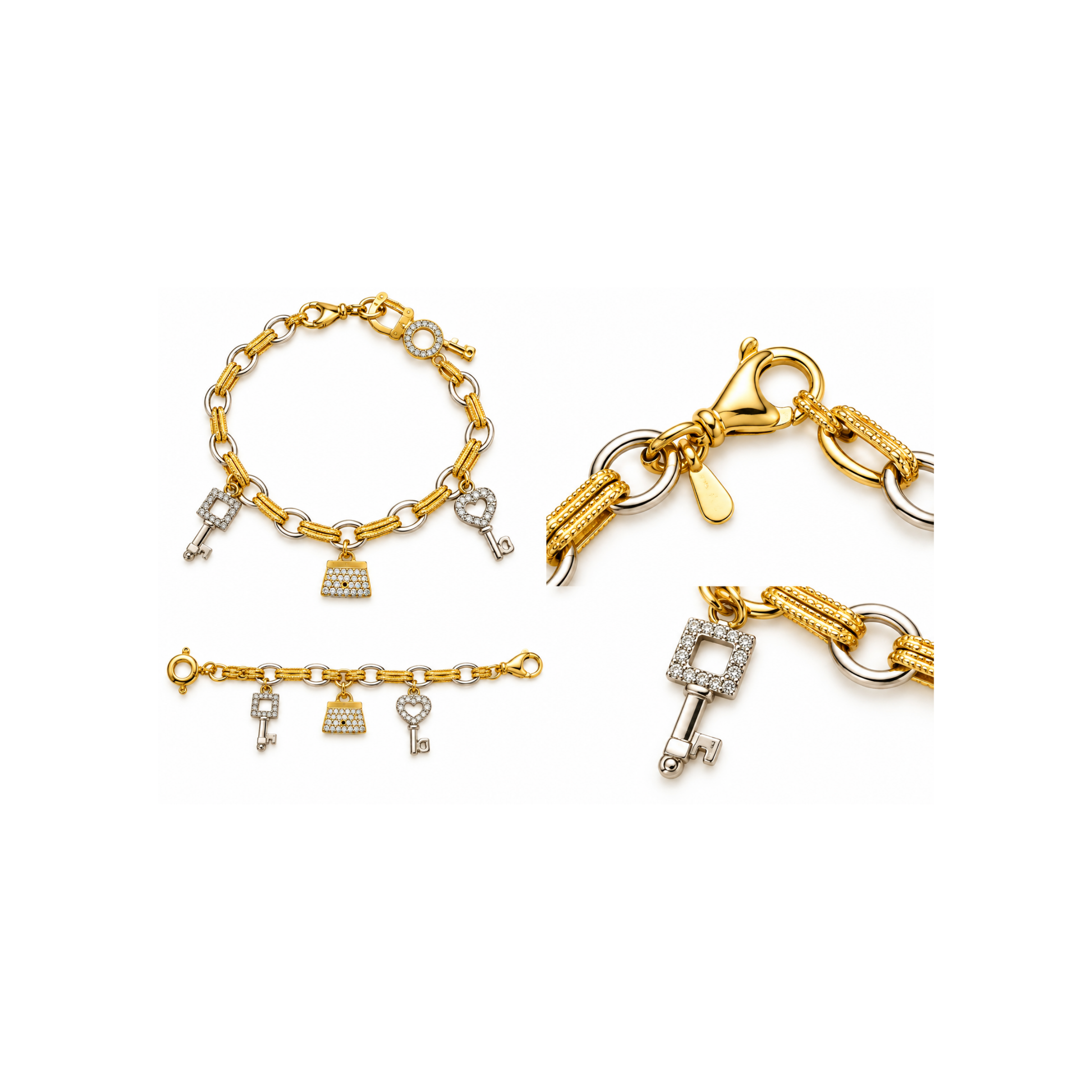 14K Yellow Gold Charm Bracelet – 12.13 Grams
