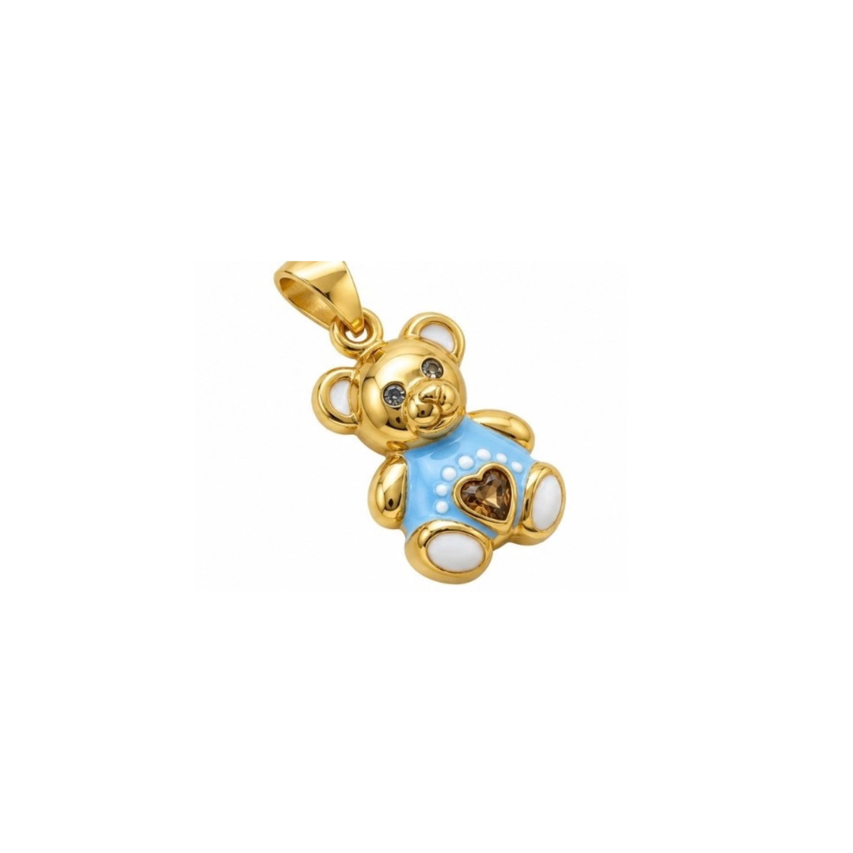 14K Yellow Gold Teddy Bear Pendant