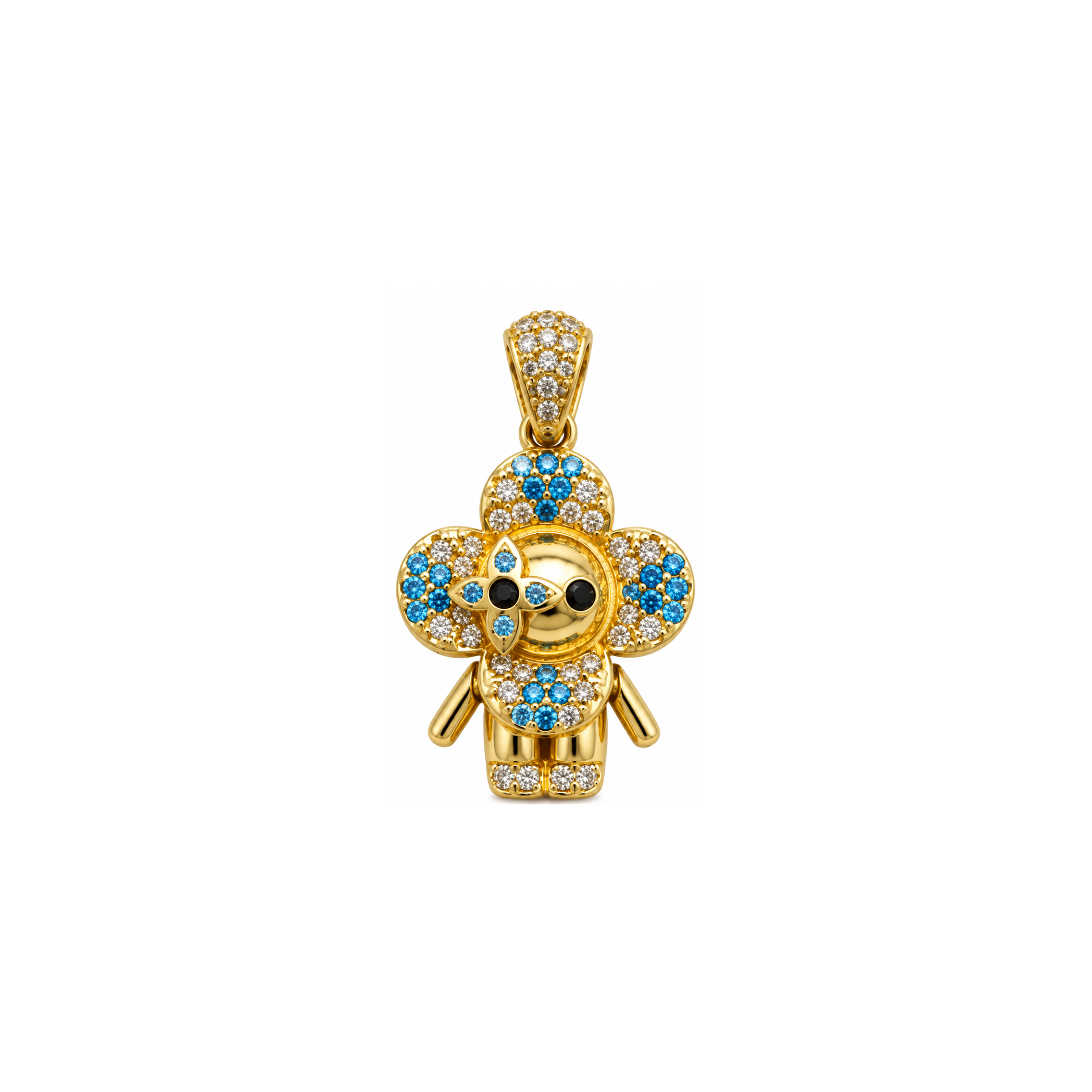 14K Yellow Gold CZ Pendant