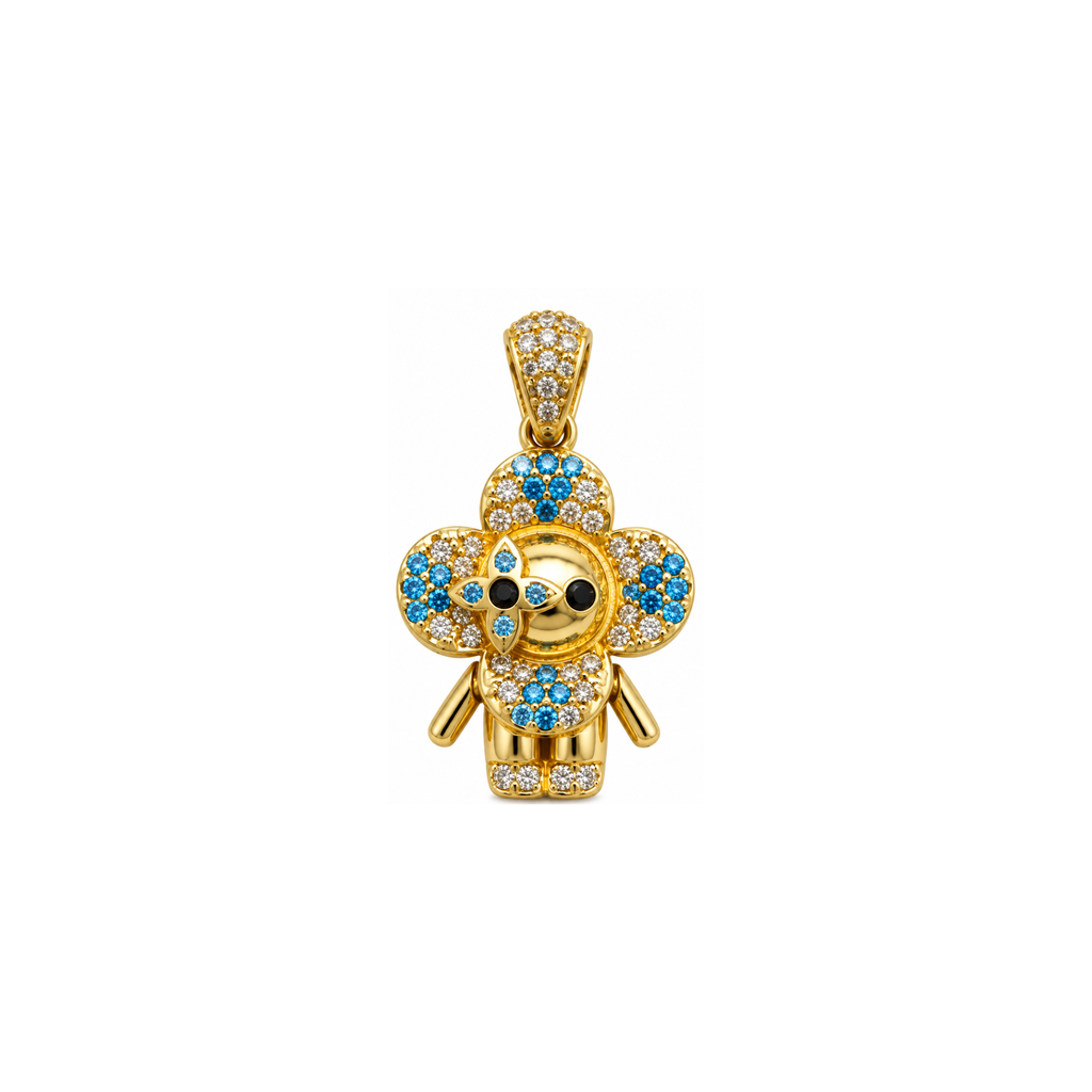 14K Yellow Gold CZ Pendant