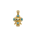 14K Yellow Gold CZ Pendant