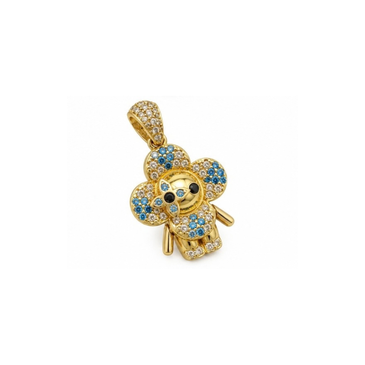 14K Yellow Gold CZ Pendant