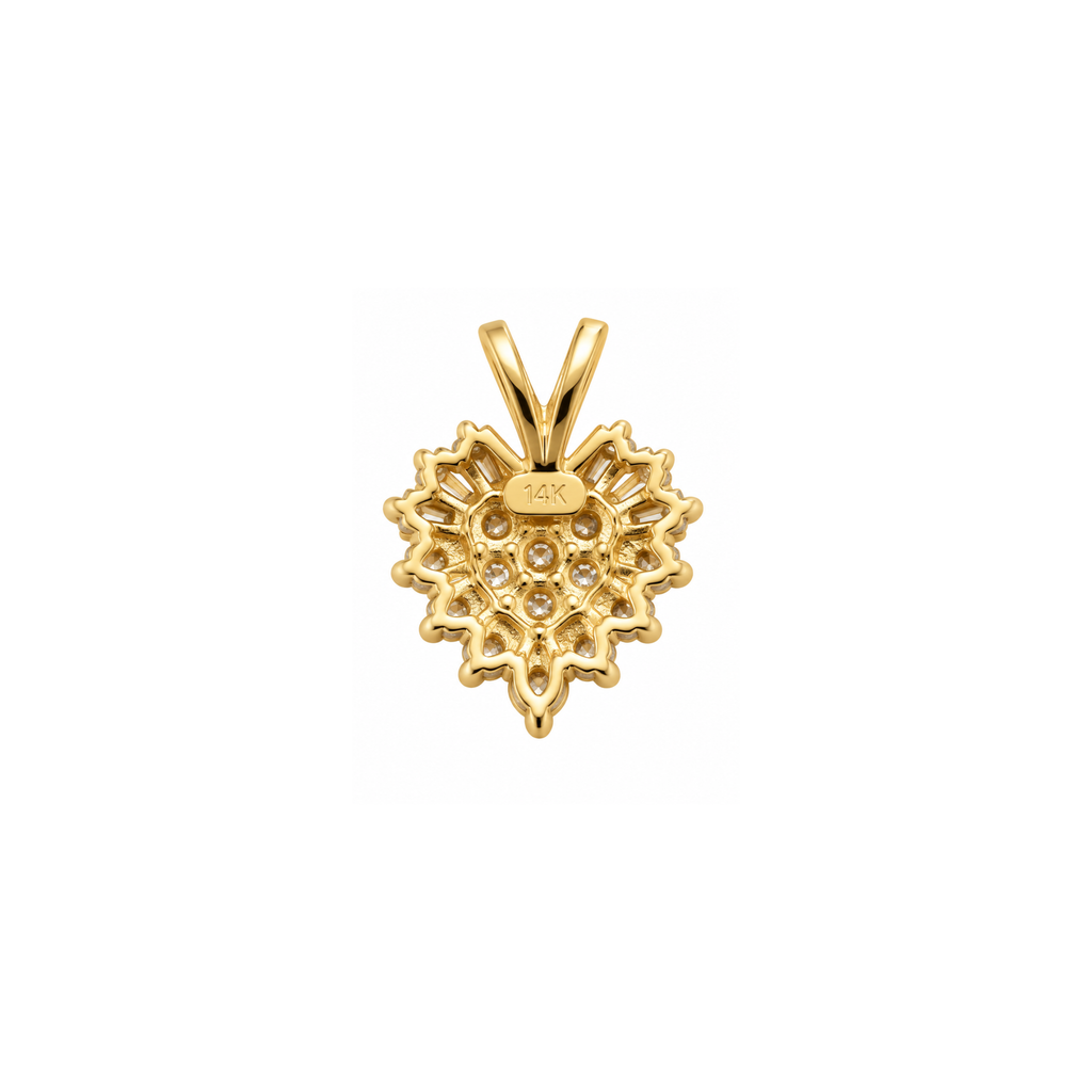 14K Yellow Gold Diamond Pendant