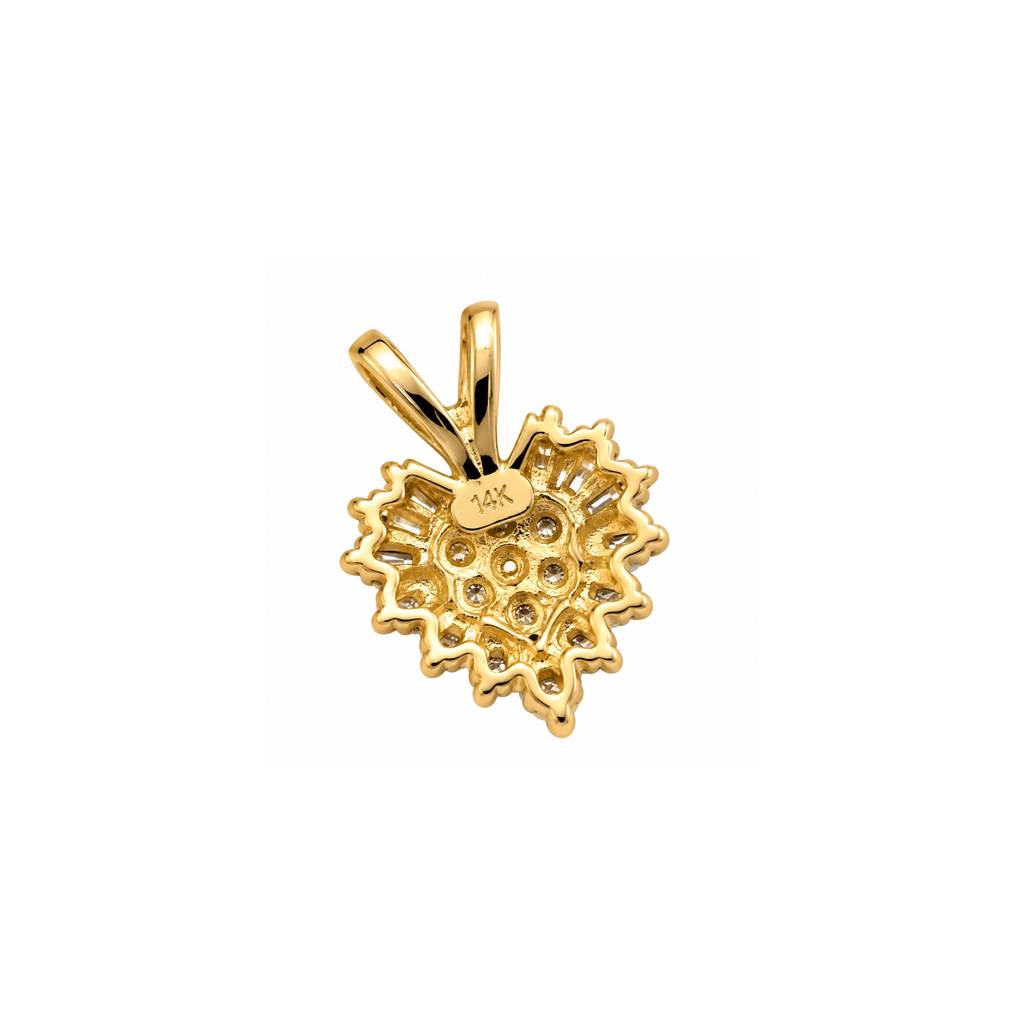 14K Yellow Gold Diamond Pendant