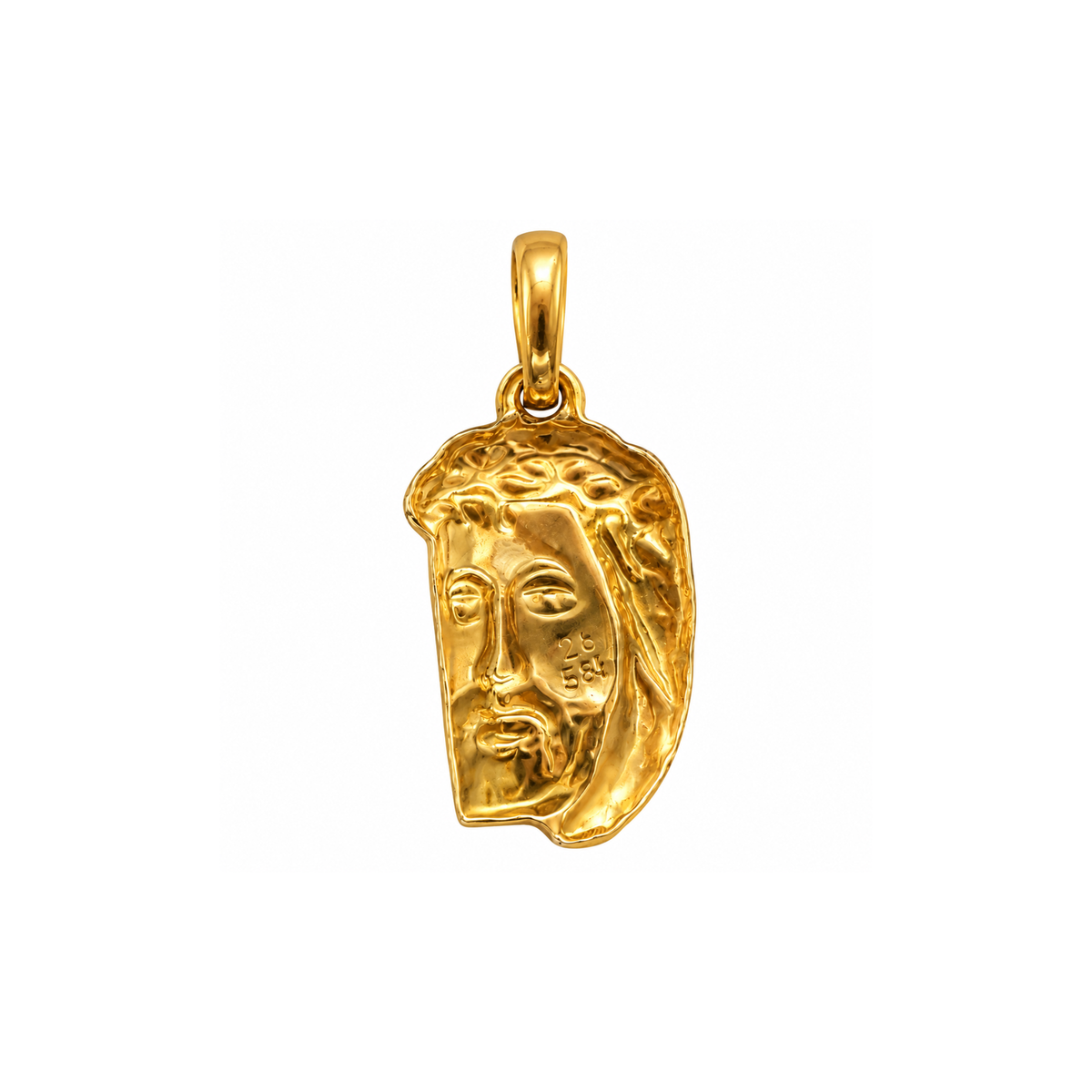 14K Yellow Gold Jesus Pendant