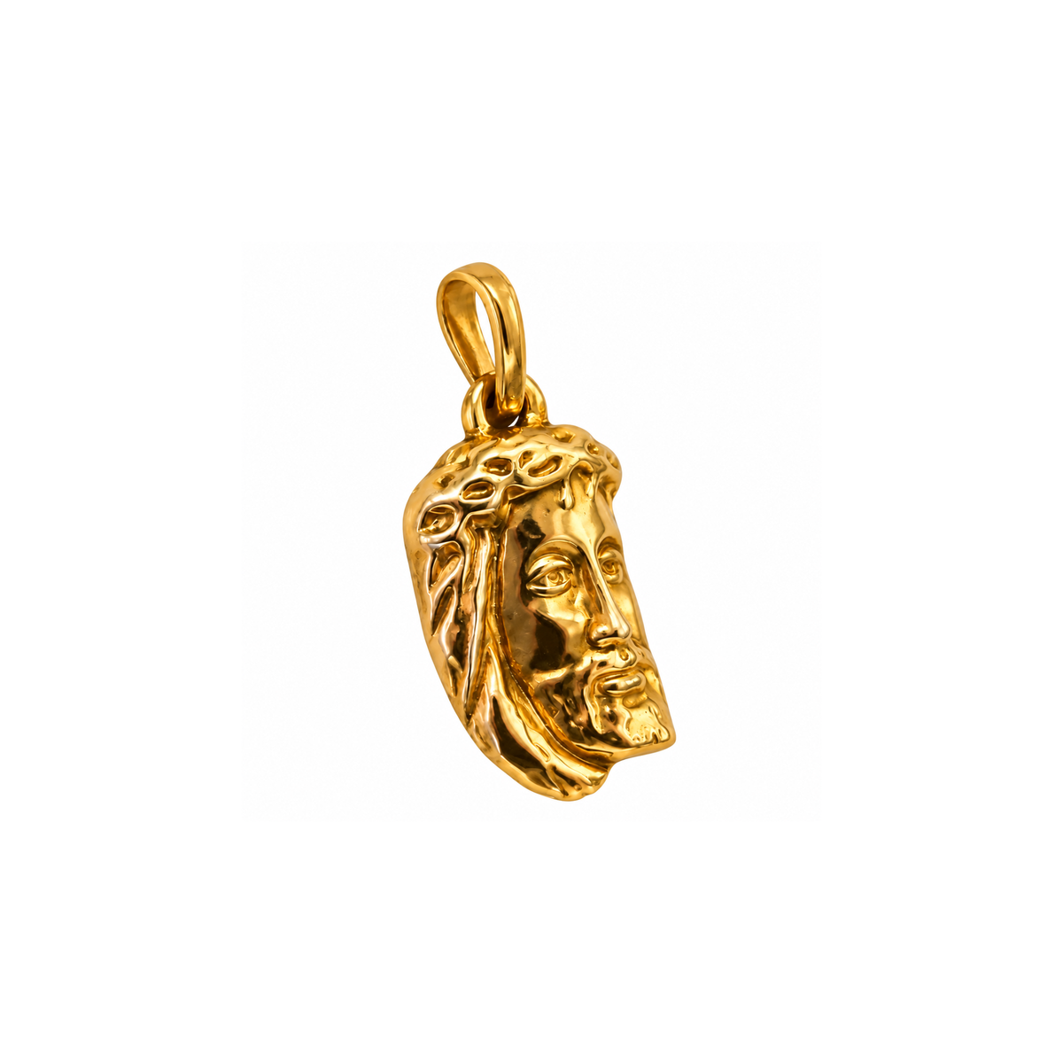 14K Yellow Gold Jesus Pendant
