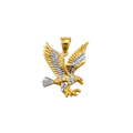 14K Two-Tone Gold Eagle Pendant