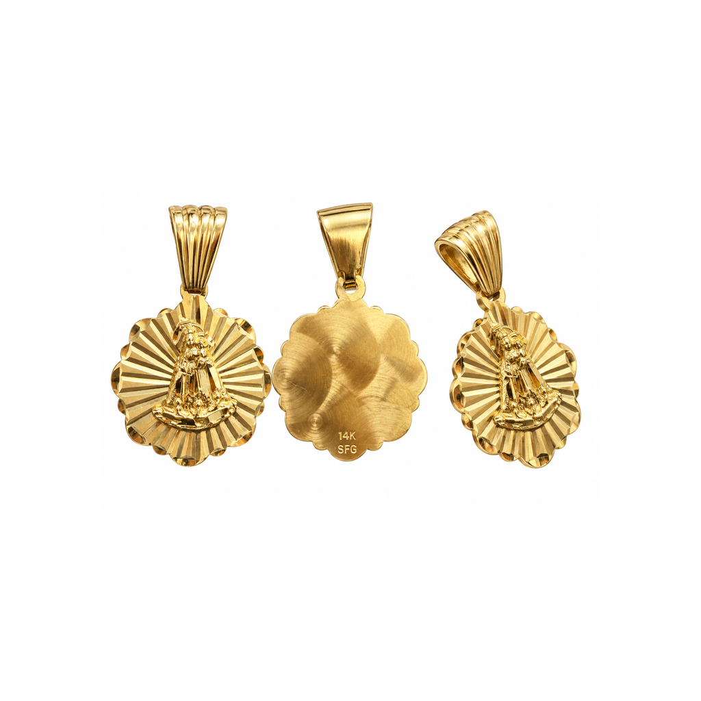 Our Lady of Charity 14K Gold Pendant