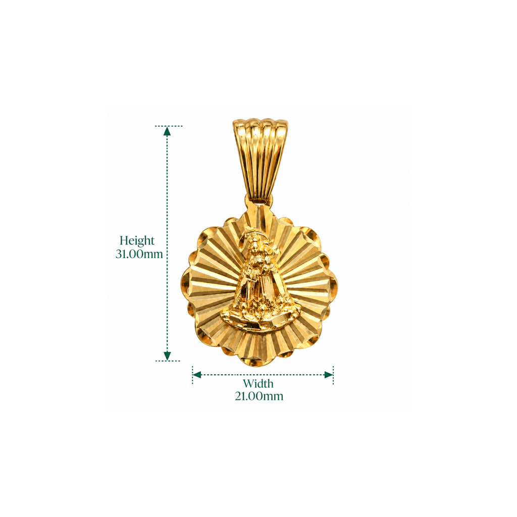 Our Lady of Charity 14K Gold Pendant