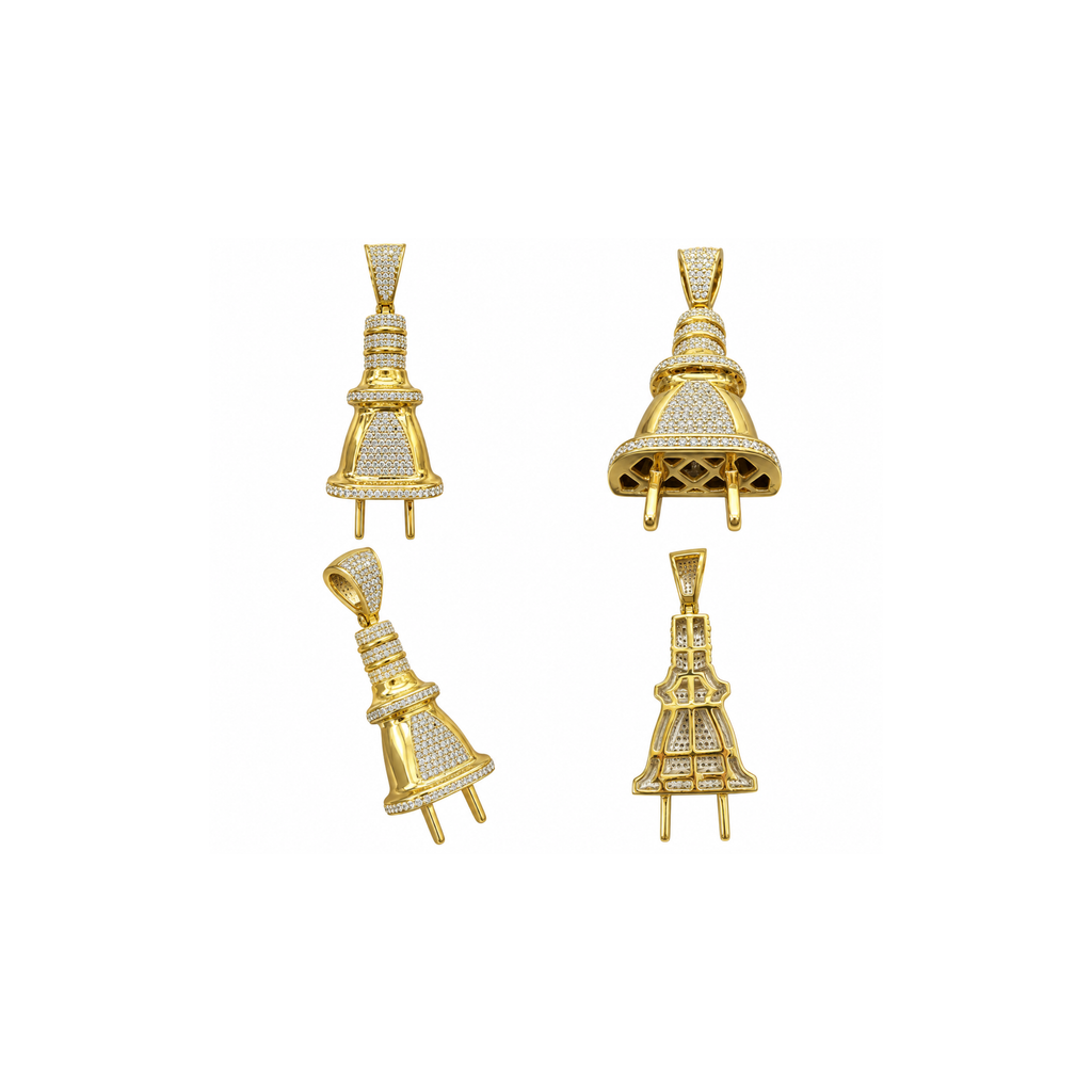 10K Yellow Gold Diamond Pendant