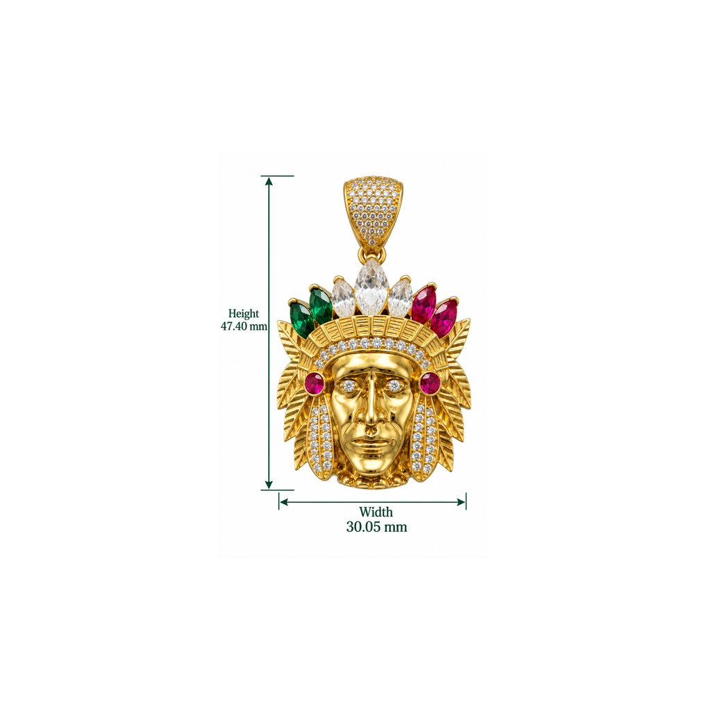 14K Yellow Gold CZ Pendant – 5.60g