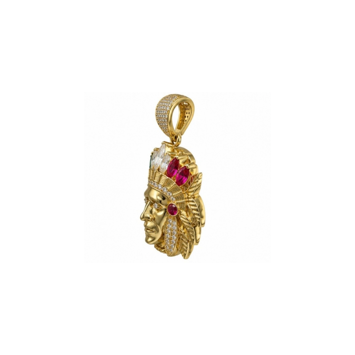 14K Yellow Gold CZ Pendant – 5.60g