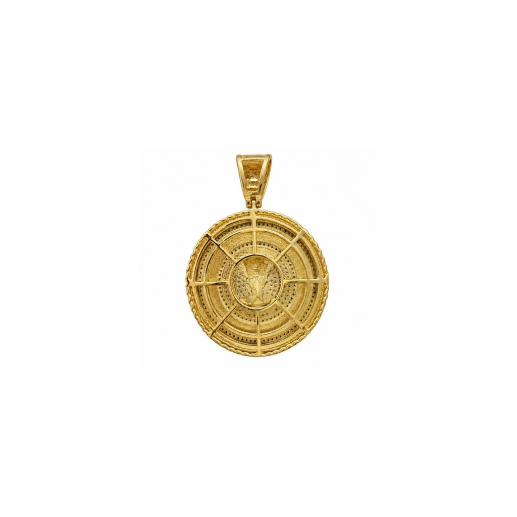 14K Yellow Gold Nefertiti CZ Pendant – 11.51g
