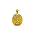 14K Yellow Gold Our Lady of Charity of El Cobre Pendant