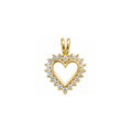 14K Yellow Gold Heart Diamond Pendant – 0.37 CT