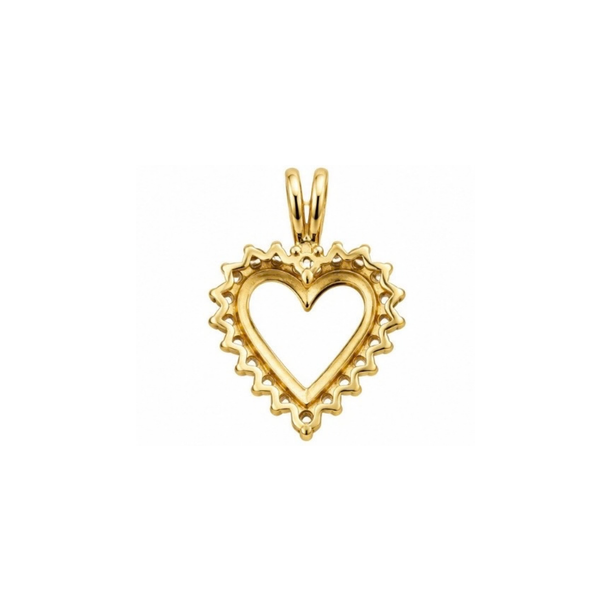 14K Yellow Gold Heart Diamond Pendant – 0.37 CT
