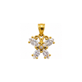 14K Yellow Gold Pendant with Cubic Zirconia