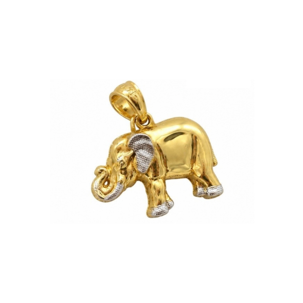 14K Two-Tone Yellow & White Gold Pendant