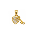 14K Yellow Gold Pendant with Cubic Zirconia