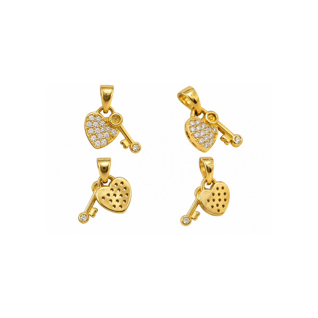 14K Yellow Gold Pendant with Cubic Zirconia