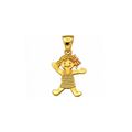14K Yellow & Rose Gold Girl Pendant