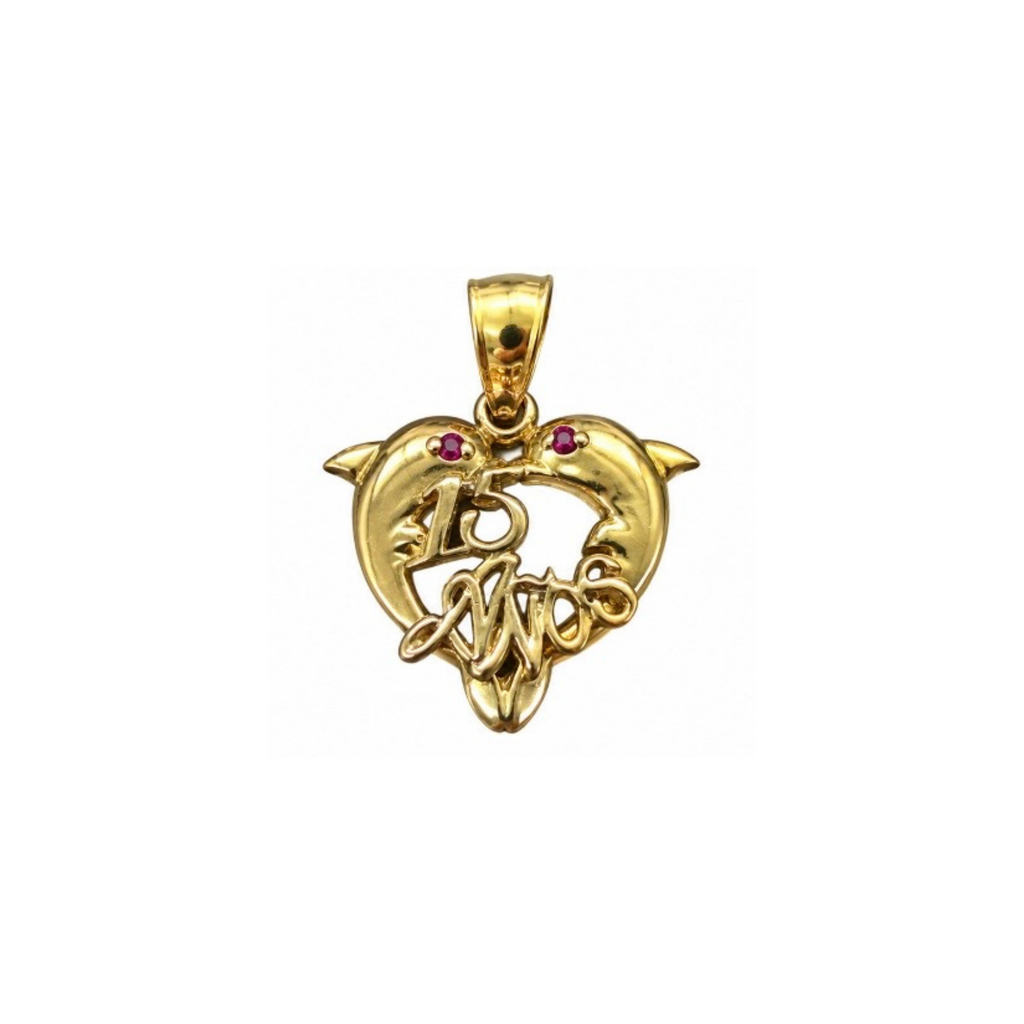 14K Yellow Gold CZ Pendant