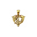 14K Yellow Gold CZ Pendant